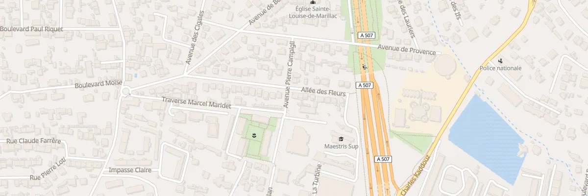 Plan du 32 All des Fleurs à Marseille 12e Arrondissement