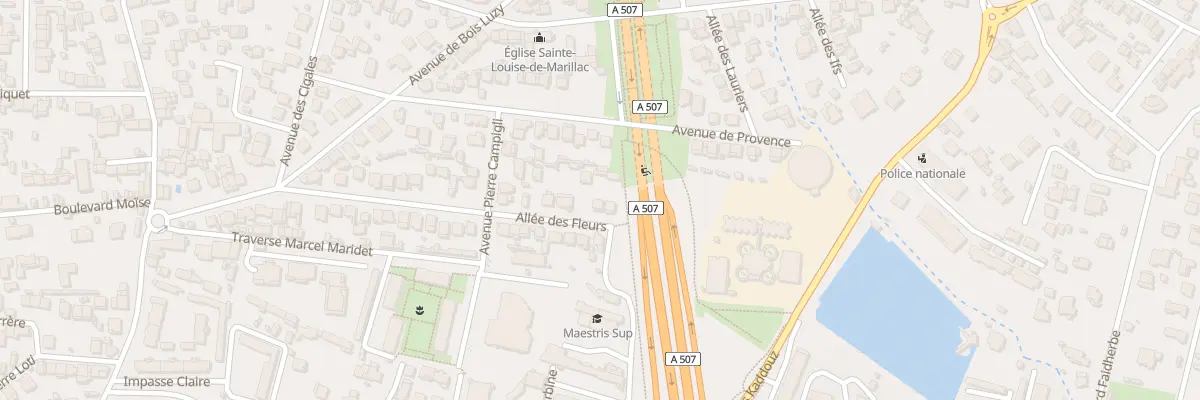 Plan du 37 All des Fleurs à Marseille 12e Arrondissement