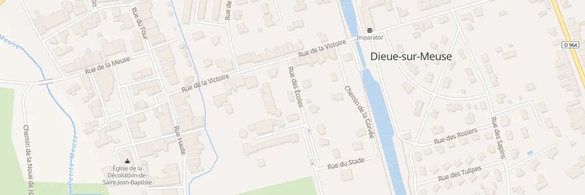 Plan du 9101 Rue des Ecoles à Dieue-sur-Meuse
