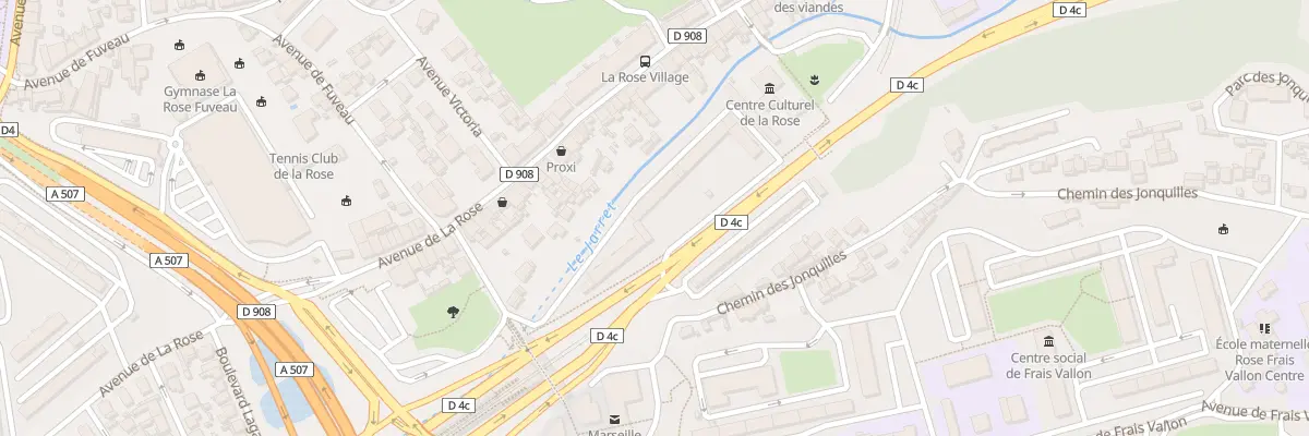 Plan du 5001F Parc de la Rose à Marseille 13e Arrondissement