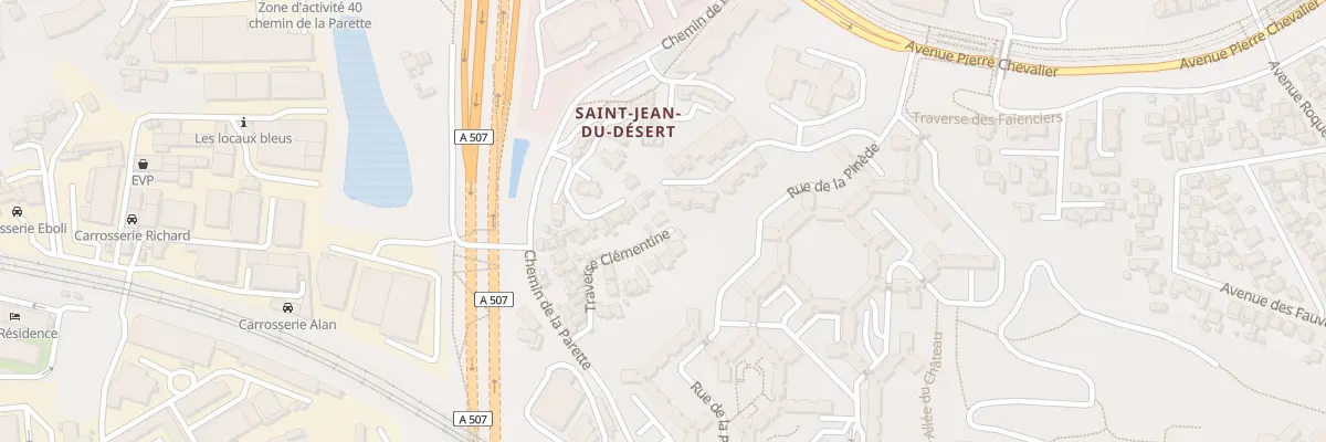Plan du 23 Tra de la Clementine à Marseille 11e Arrondissement