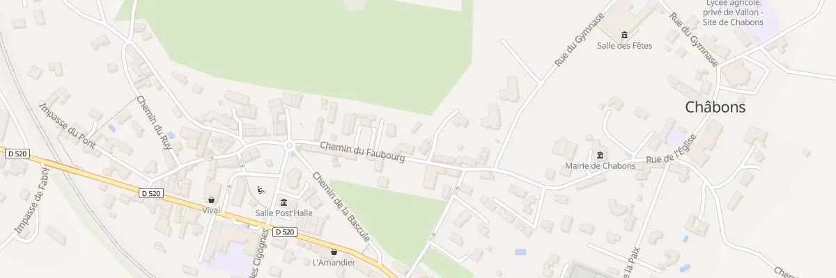 Plan du 11 Che du Faubourg à Châbons