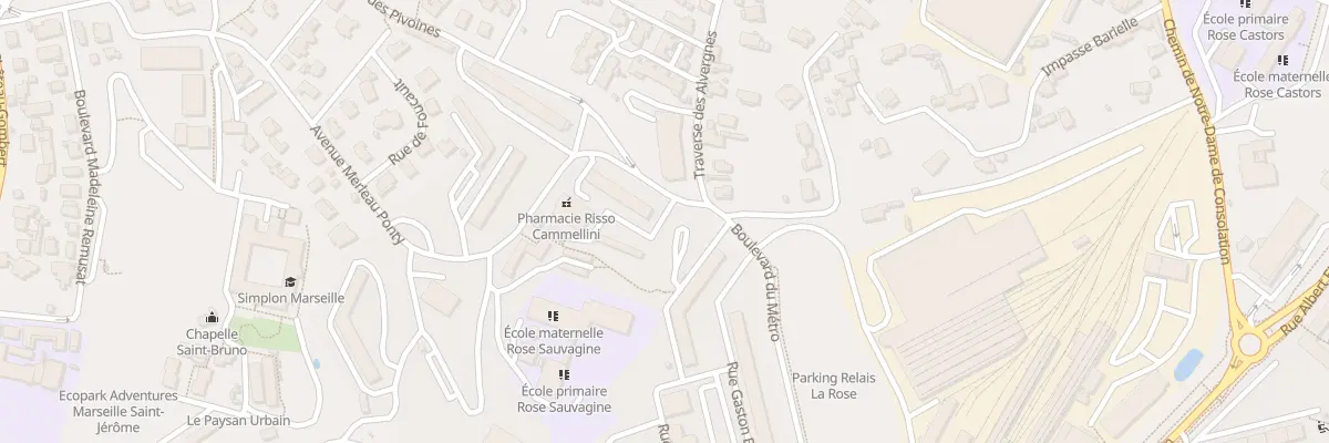 Plan du 5001F Av Merleau Ponty à Marseille 13e Arrondissement
