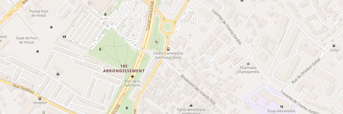 Plan du 1 Bd des Grands Pins à Marseille 10e Arrondissement