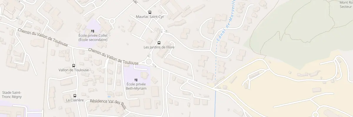 Plan du 59 Che du Vallon de Toulouse à Marseille 10e Arrondissement