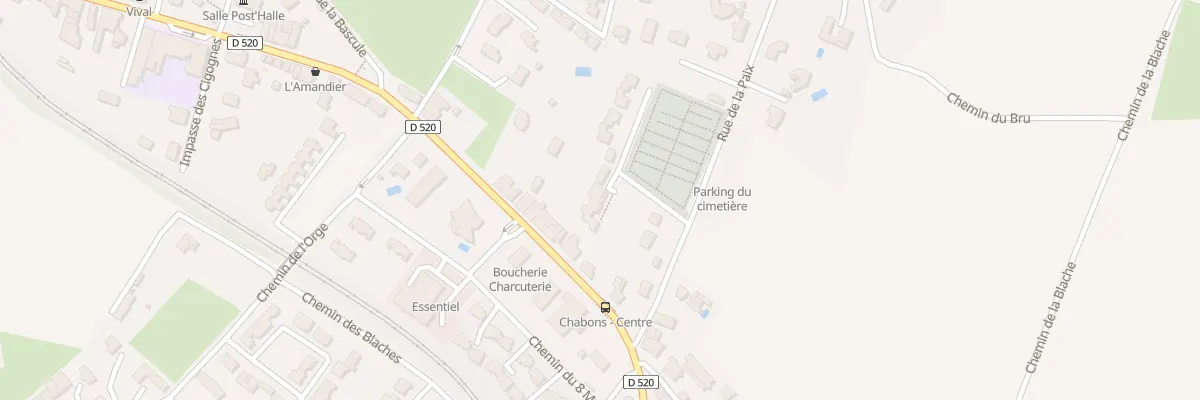 Plan du 3 Rue de la Paix à Châbons