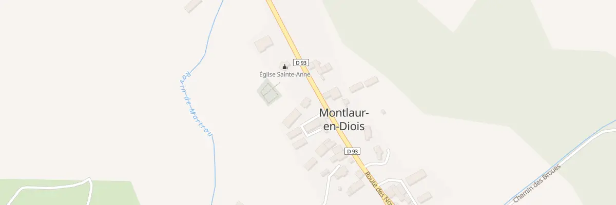 Plan du 9001 La Plaine à Montlaur-en-Diois