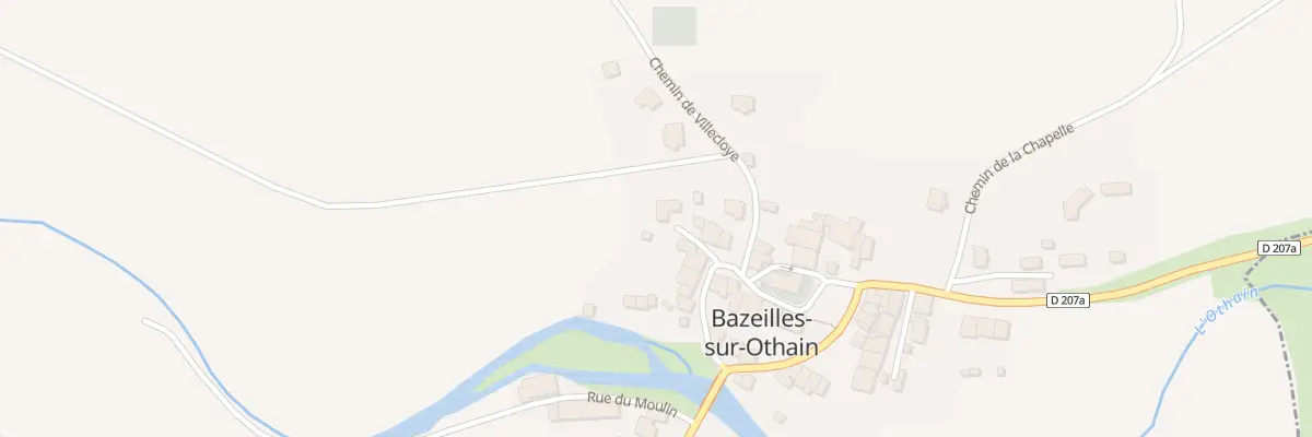 Plan de la Rue sous l’Eglise à Bazeilles-sur-Othain