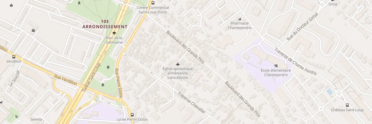 Plan du 46 Bd des Grands Pins à Marseille 10e Arrondissement