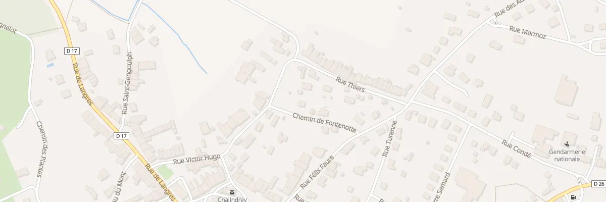 Plan du 1 Che de Fontenotte à Chalindrey