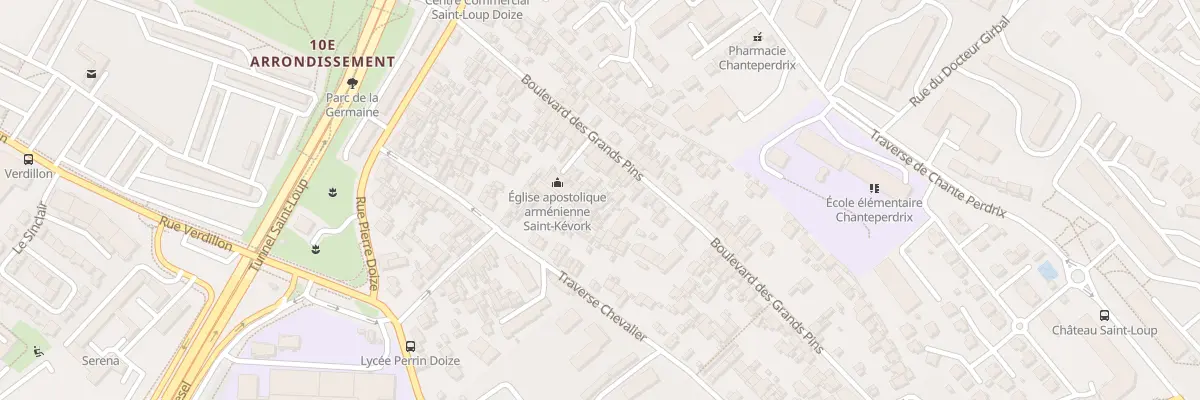 Plan du 50B Bd des Grands Pins à Marseille 10e Arrondissement
