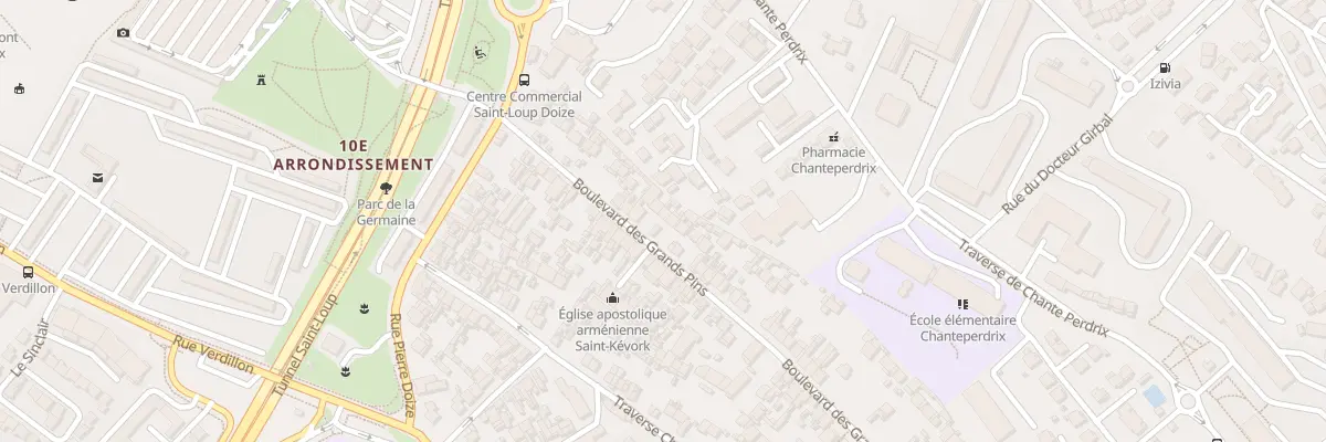 Plan du 33 Bd des Grands Pins à Marseille 10e Arrondissement
