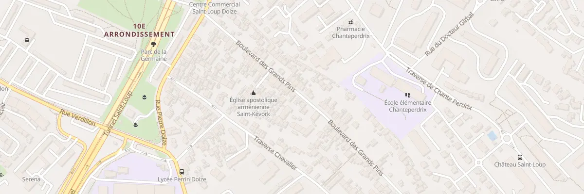 Plan du 60 Bd des Grands Pins à Marseille 10e Arrondissement