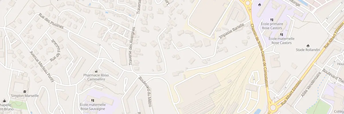 Plan du 44 Imp Barielle à Marseille 13e Arrondissement