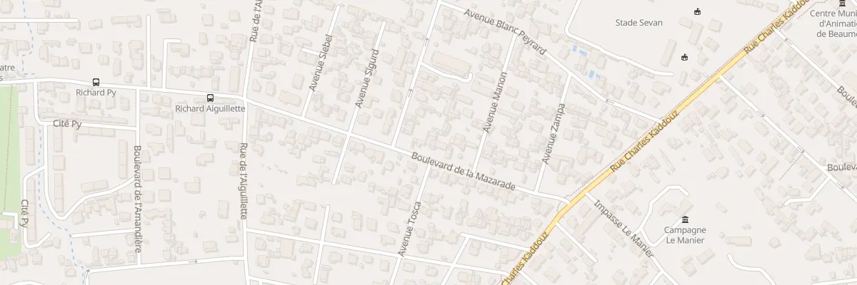 Plan du 45 Bd de la Mazarade à Marseille 12e Arrondissement