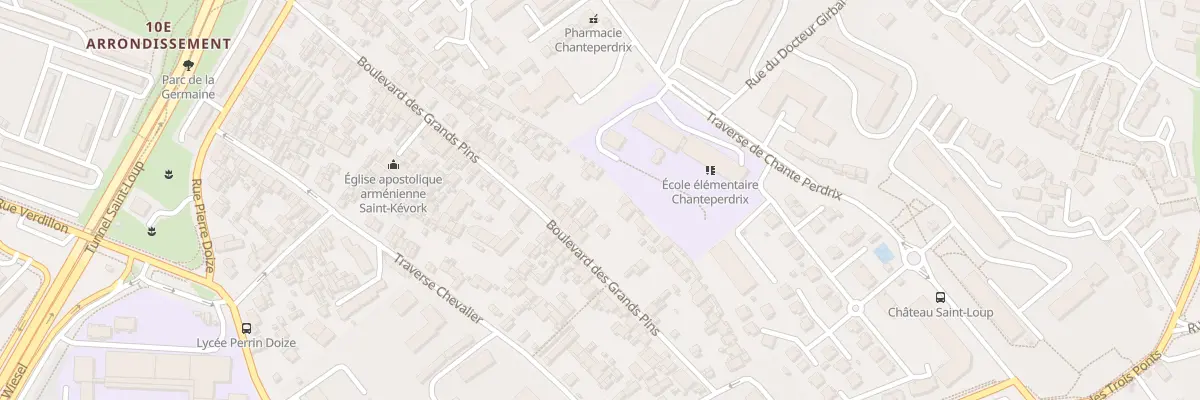 Plan du 73 Bd des Grands Pins à Marseille 10e Arrondissement
