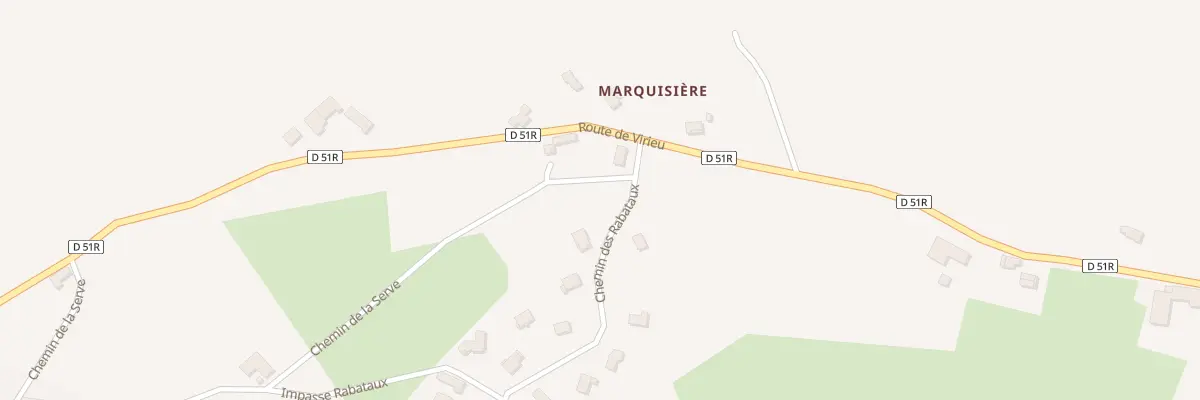 Plan de Che de la Serve à Doissin