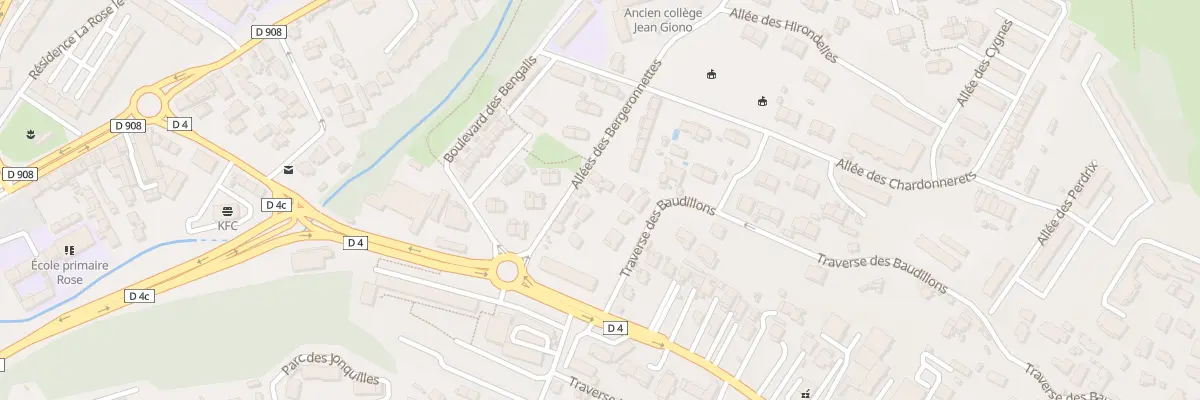 Plan du 18 All des Bergeronnettes à Marseille 13e Arrondissement
