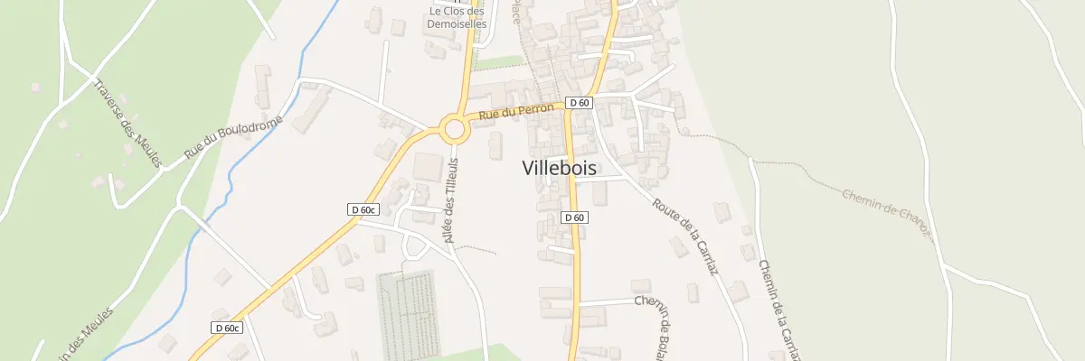 Plan du 34 Cour de Serrières à Villebois