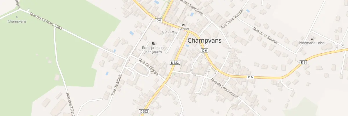Plan du 2 Rue de Damparis à Champvans