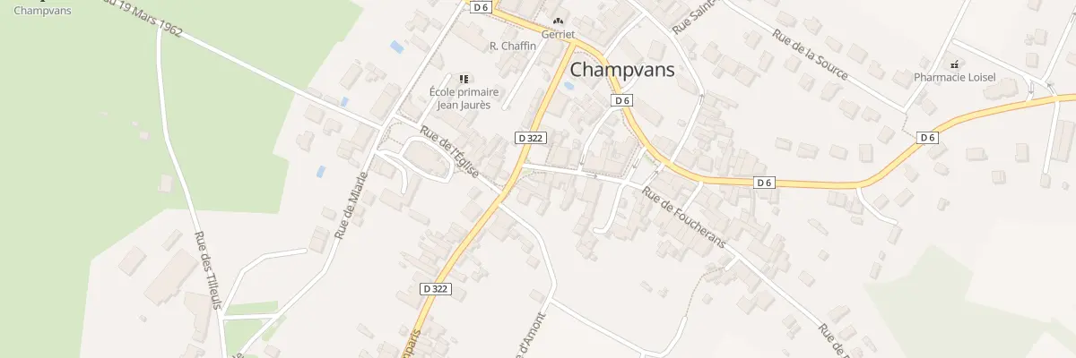 Plan du 9 Rue de la République à Champvans