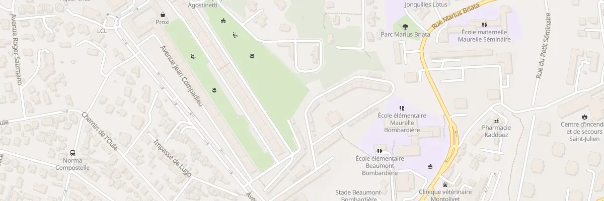 Plan du 25 Av Jean Compadieu à Marseille 12e Arrondissement
