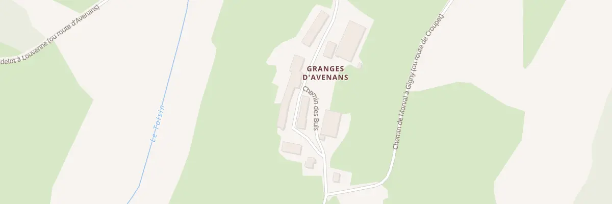 Plan du 3 Granges d’Avenans à Andelot-Morval