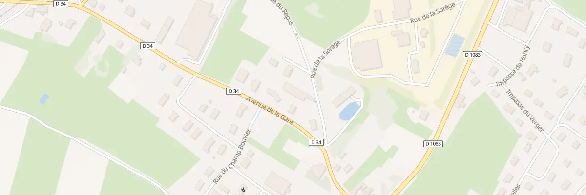 Plan du 6 Av de la Gare à Beaufort-Orbagna