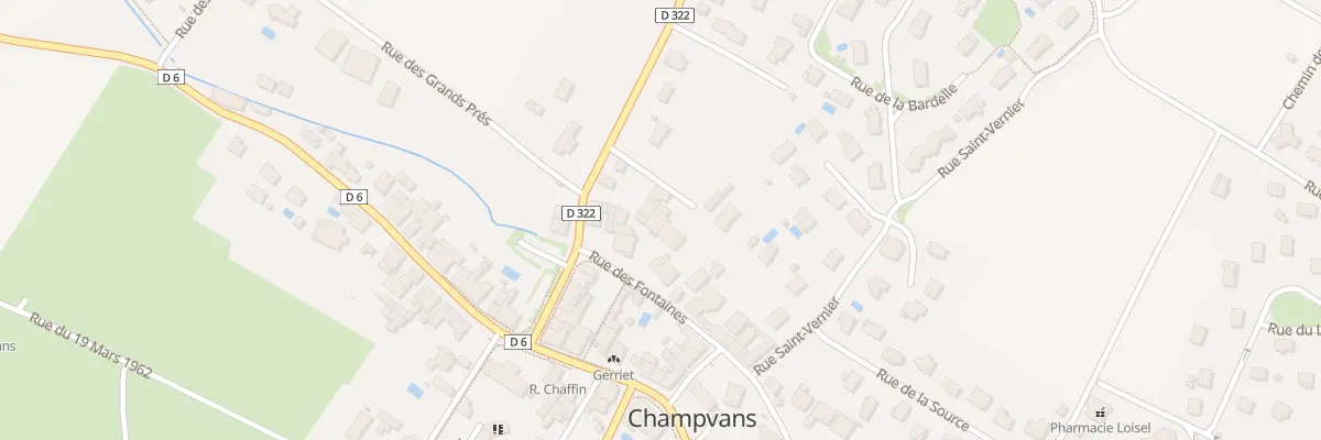 Plan du 13 Rue des Fontaines à Champvans