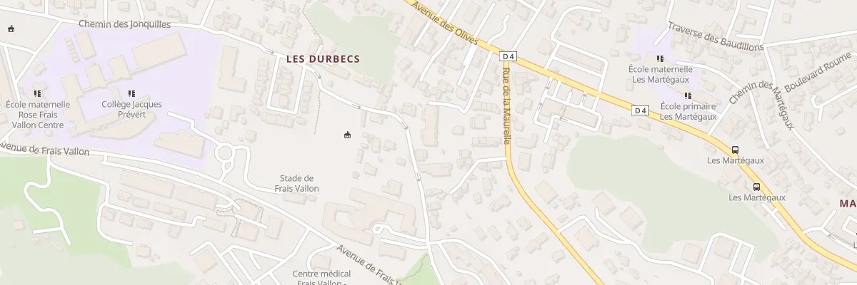 Plan du 136 Av des Olives à Marseille 13e Arrondissement