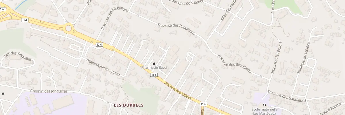 Plan du 107 Av des Olives à Marseille 13e Arrondissement
