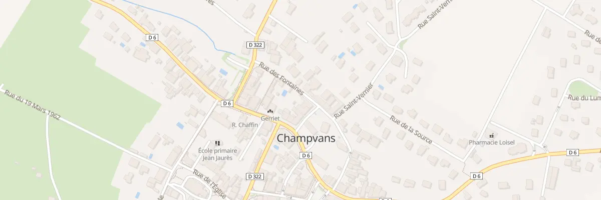 Plan du 2 Rue des Fontaines à Champvans