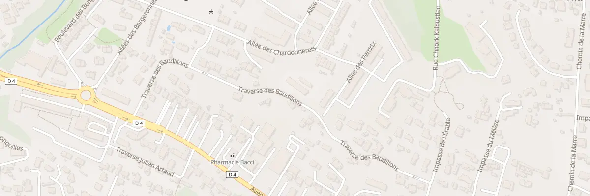 Plan du 47 Tra de Baudillons à Marseille 13e Arrondissement
