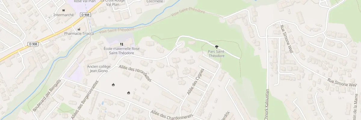 Plan du 70 All des Bergeronnettes à Marseille 13e Arrondissement