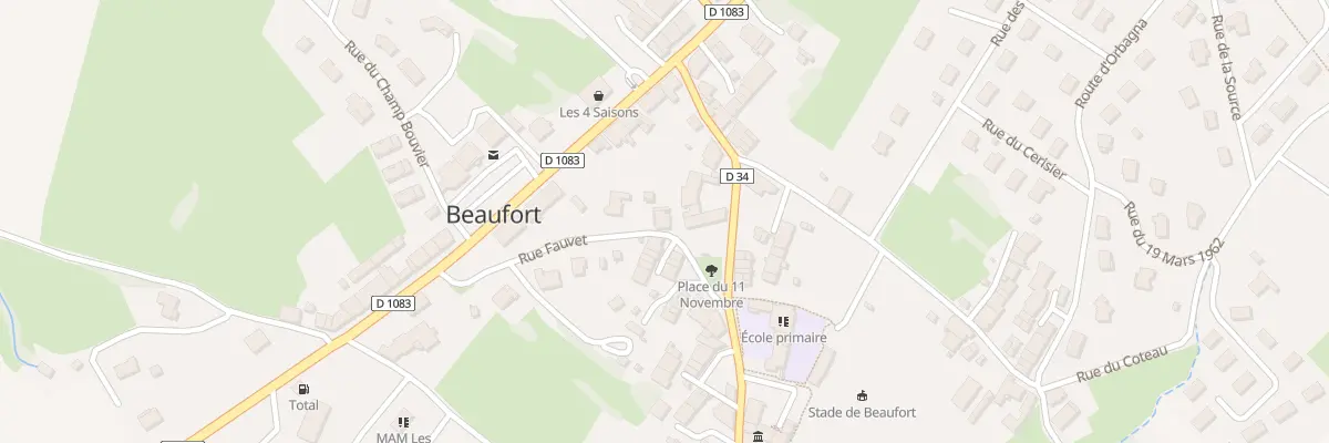 Plan du 2 Rue Fauvet à Beaufort-Orbagna