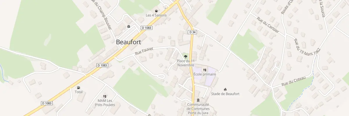 Plan du 11 Pl du 11 Novembre à Beaufort-Orbagna