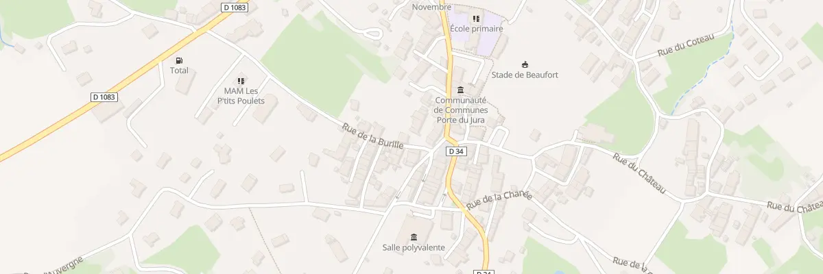Plan du 2 Rue de la Burille à Beaufort-Orbagna