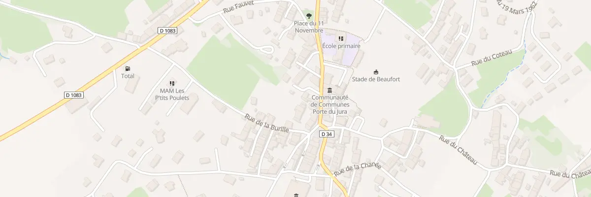 Plan du 1 Grande Rue à Beaufort-Orbagna