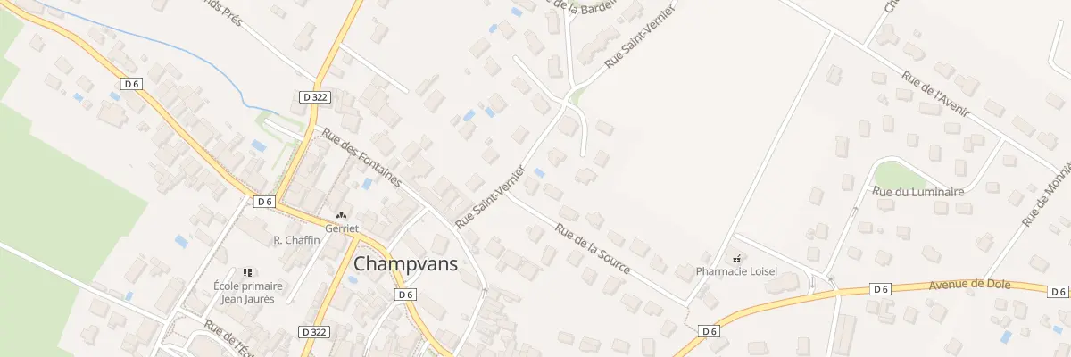 Plan du 1 Rue de la Source à Champvans