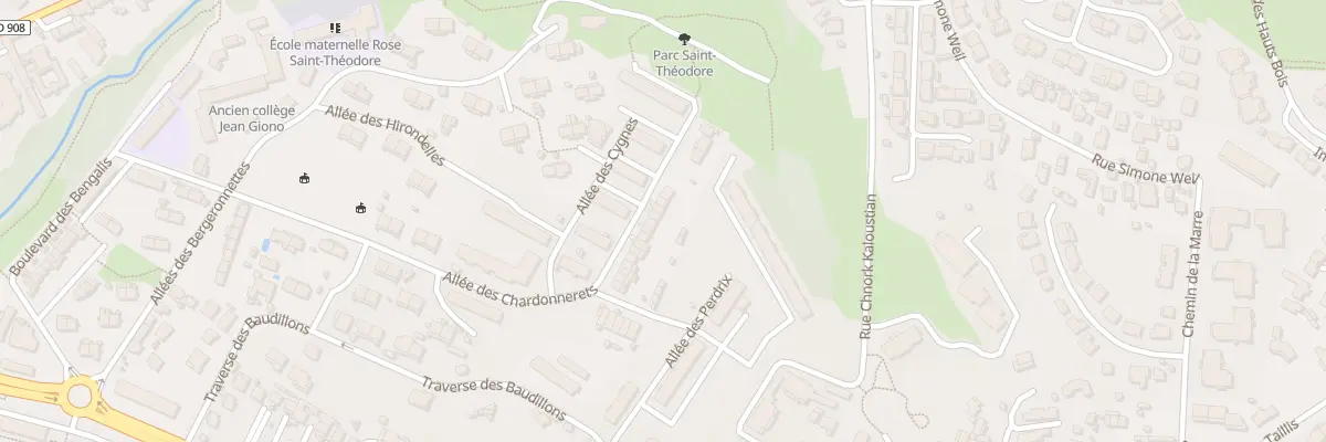 Plan du 78 All des Chardonnerets à Marseille 13e Arrondissement