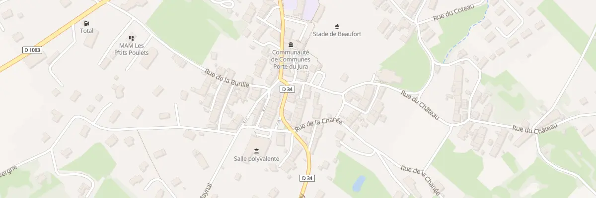 Plan du 2 Pl de l’Hôtel de Ville à Beaufort-Orbagna