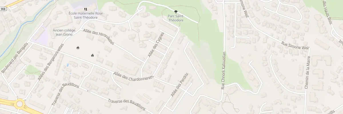 Plan du 80 All des Chardonnerets à Marseille 13e Arrondissement