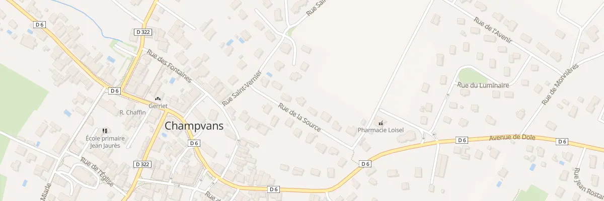 Plan du 7 Rue de la Source à Champvans