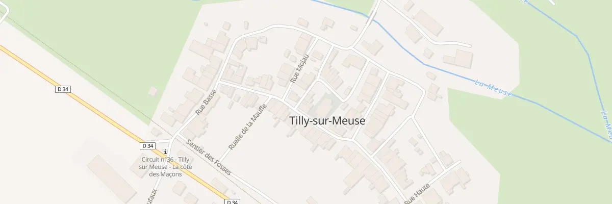 Plan du 2 Rue de Derriere l’Eglise à Tilly-sur-Meuse