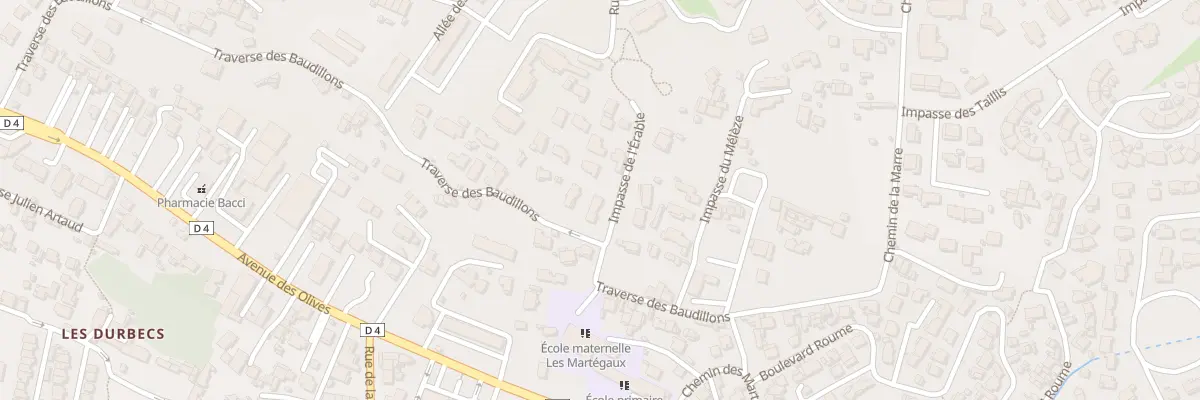 Plan du 1B Imp de l’Erable à Marseille 13e Arrondissement