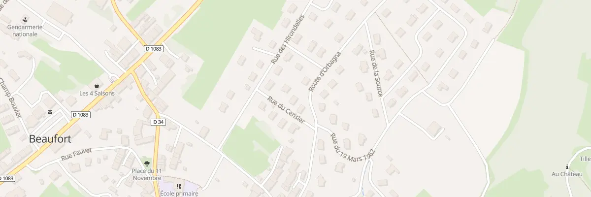 Plan du 3 Rue du Cerisier à Beaufort-Orbagna