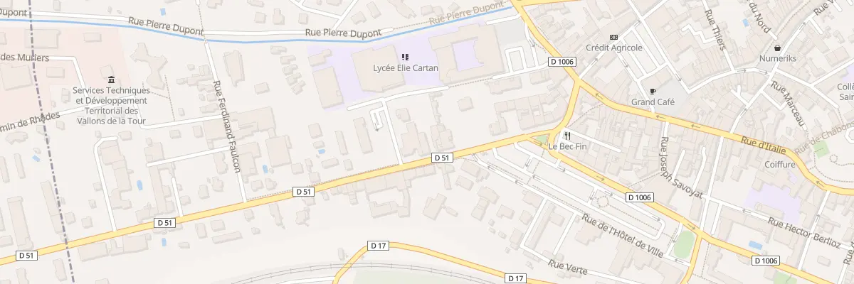 Plan du 22 Av Alsace Lorraine à La Tour-du-Pin