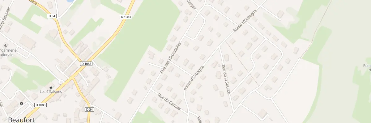 Plan du 1 Rue du Levant à Beaufort-Orbagna