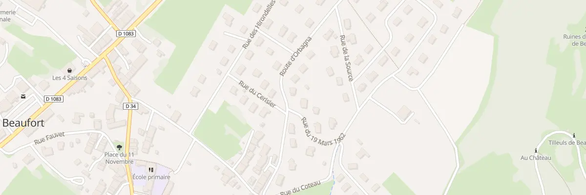Plan du 2 Rte d’Orbagna à Beaufort-Orbagna