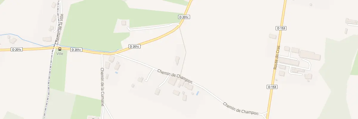 Plan du 290 Che de Champon à Chantesse